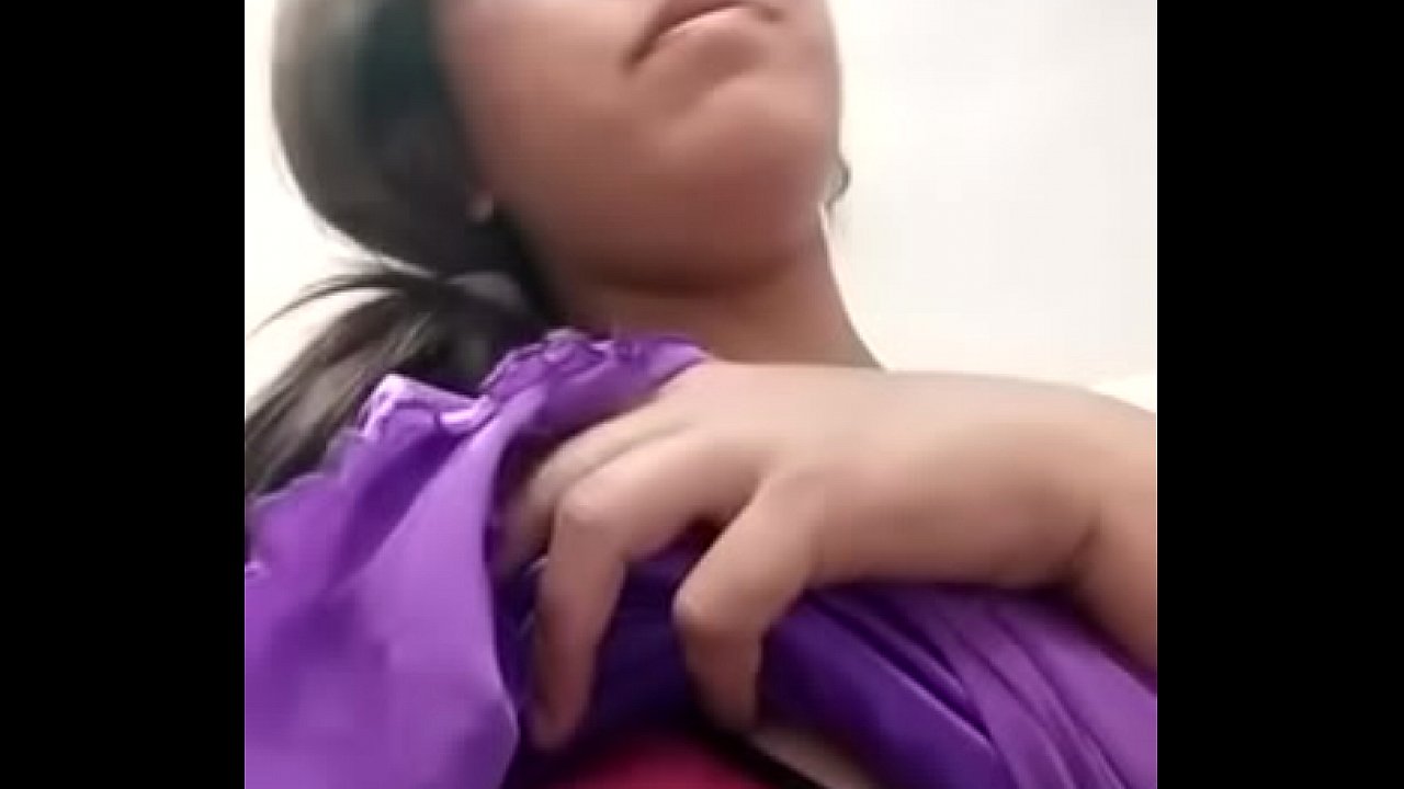 Indian College Girl toying with Boobs